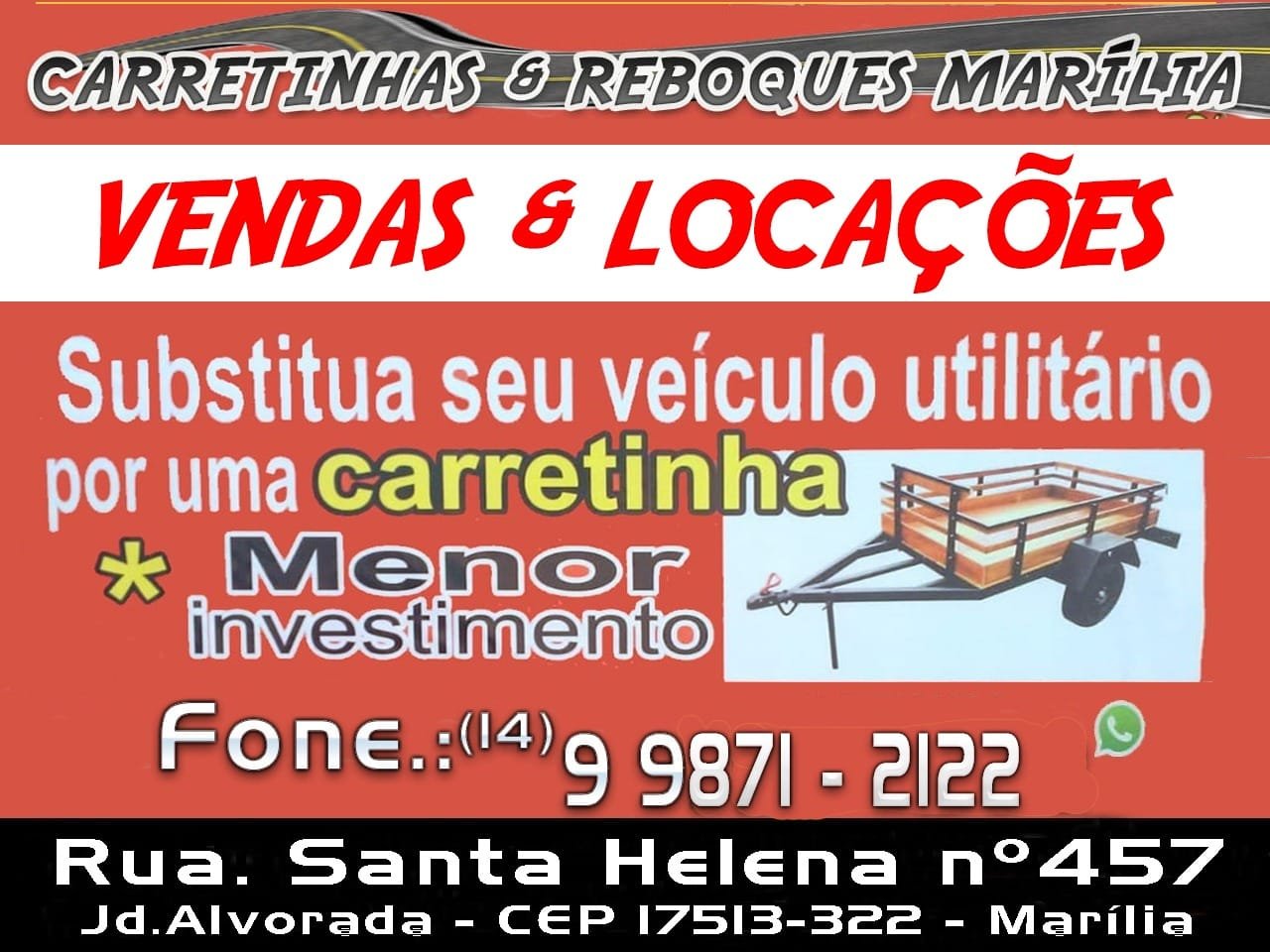 Carretinhas e Reboques Marília - Venda de Carretinhas em Catanduva-SP - Área 17 - Seu guia de empresas em São José do Rio Preto e região.