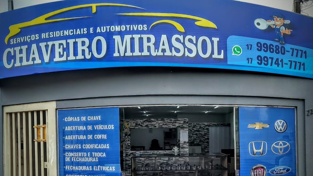 Chaveiro Mirassol - Chaveiro 24 Horas em Mirassol-SP - Área 17 - Seu guia de empresas em São José do Rio Preto e região.