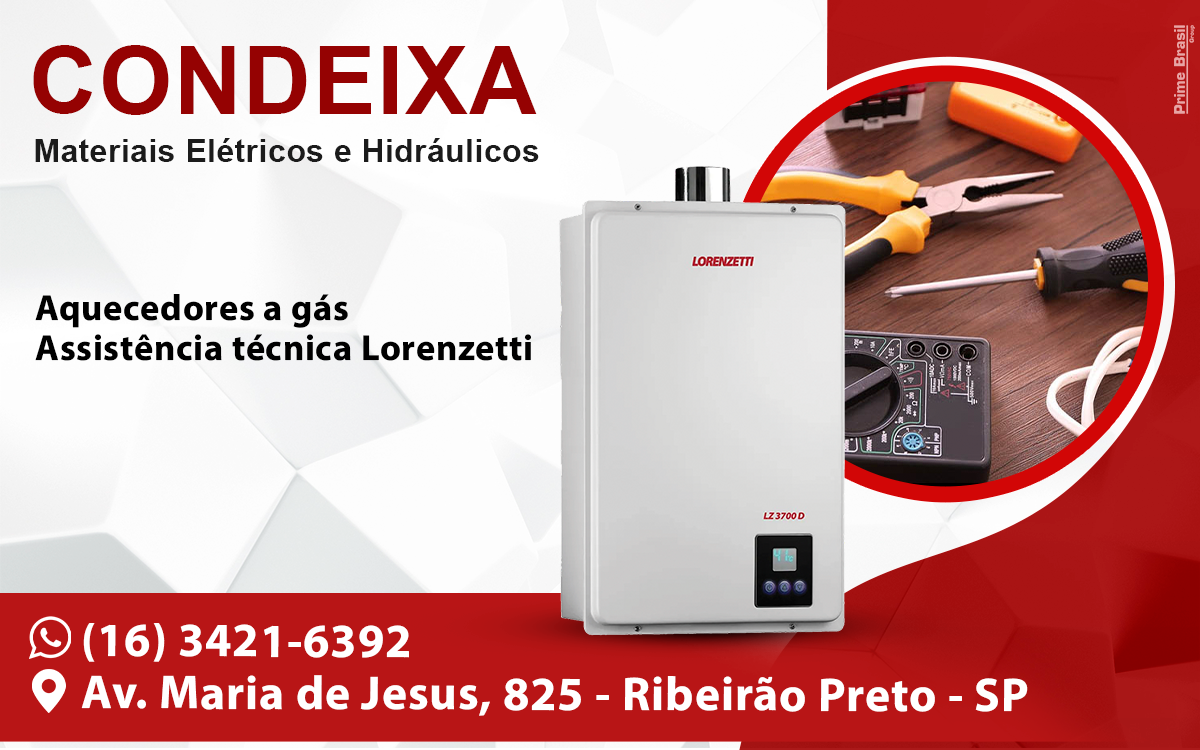 Condeixa Materiais Elétricos e Hidráulicos Franca - Área 17 - Seu guia de empresas em São José do Rio Preto e região.