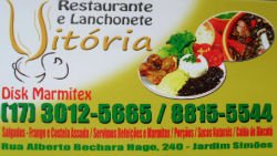 Restaurante e Lanchonete Vitória - Área 17 - Seu guia de empresas em São José do Rio Preto e região.