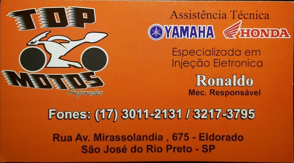 Top Motos Oficina de Motos São José do Rio Preto - Área 17 - Seu guia de empresas em São José do Rio Preto e região.