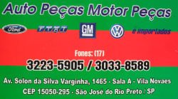 Auto Peças Motor Peças - Área 17 - Seu guia de empresas em São José do Rio Preto e região.