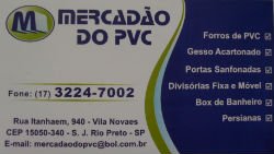 Mercadão do PVC - Área 17 - Seu guia de empresas em São José do Rio Preto e região.