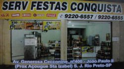 Serv Festas Conquista - Área 17 - Seu guia de empresas em São José do Rio Preto e região.