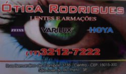 Ótica Rodrigues - Área 17 - Seu guia de empresas em São José do Rio Preto e região.