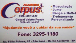Academia Corpus - Área 17 - Seu guia de empresas em São José do Rio Preto e região.