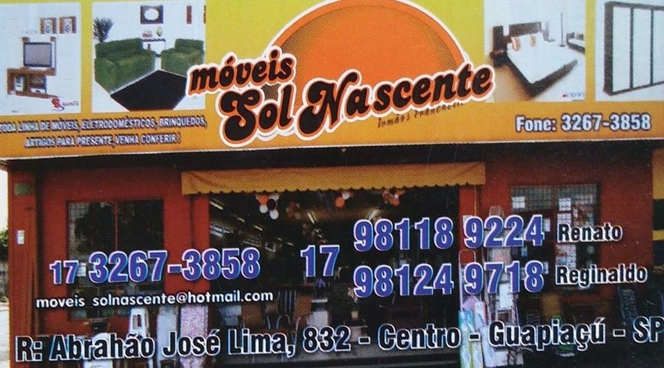 Móveis Sol Nascente Guapiaçu - Área 17 - Seu guia de empresas em São José do Rio Preto e região.