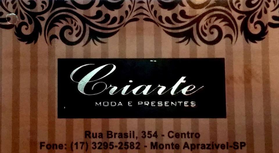 Criarte Modas e Presentes Monte Aprazível - Área 17 - Seu guia de empresas em São José do Rio Preto e região.