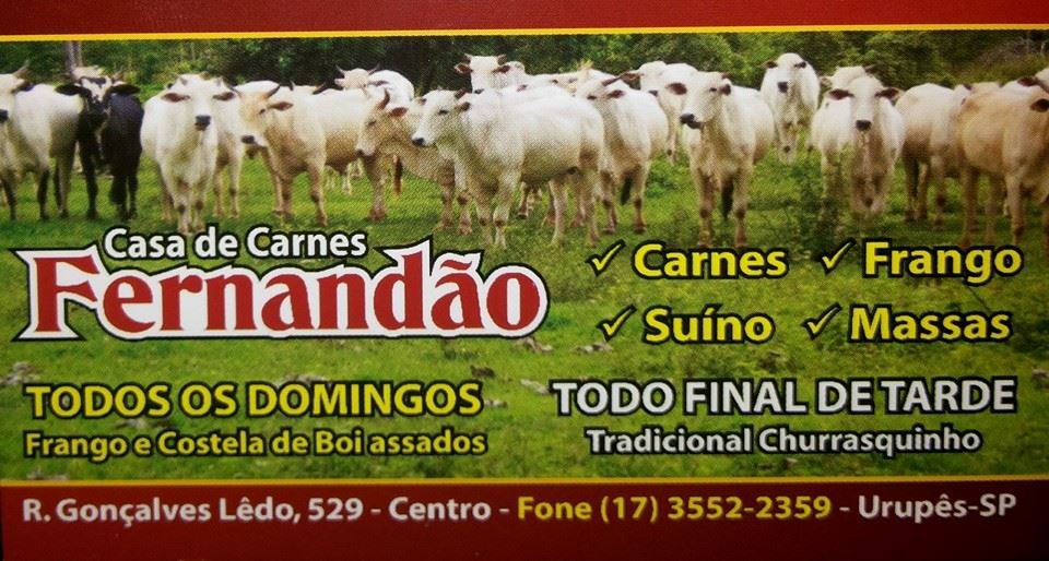 Casa de Carnes Fernandão - Área 17 - Seu guia de empresas em São José do Rio Preto e região.