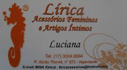 Lírica Acessórios Femininos - Área 17 - Seu guia de empresas em São José do Rio Preto e região.