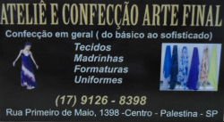 Ateliê e Confecção Arte Final  - Área 17 - Seu guia de empresas em São José do Rio Preto e região.