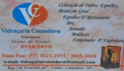 Vidraçaria Catanduva - Área 17 - Seu guia de empresas em São José do Rio Preto e região.
