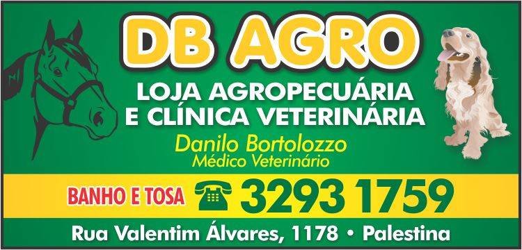 DB Agro Clínica Veterinária e Rações Palestina - Área 17 - Seu guia de empresas em São José do Rio Preto e região.