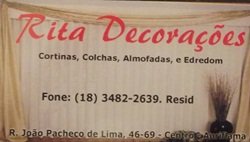 Rita Decorações - Área 17 - Seu guia de empresas em São José do Rio Preto e região.