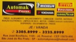 Automak Pneus - Área 17 - Seu guia de empresas em São José do Rio Preto e região.