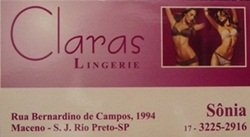 Claras Lingerie - Área 17 - Seu guia de empresas em São José do Rio Preto e região.