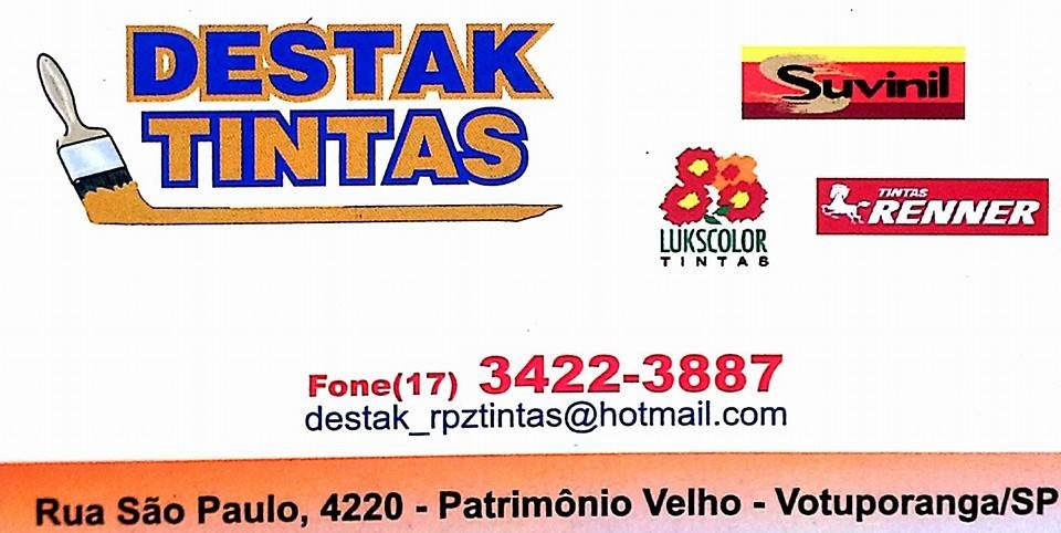 Destak Tintas Votuporanga - Área 17 - Seu guia de empresas em São José do Rio Preto e região.