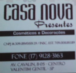 Casa Nova Presentes - Área 17 - Seu guia de empresas em São José do Rio Preto e região.