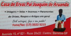 Casa de Ervas Pai Joaquim de Aruanda - Área 17 - Seu guia de empresas em São José do Rio Preto e região.