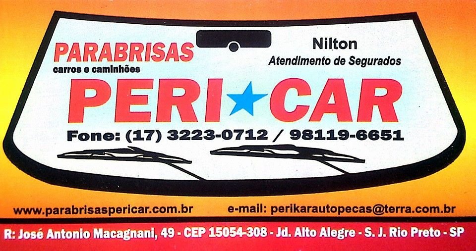Parabrisa Peri Car São José do Rio Preto - Área 17 - Seu guia de empresas em São José do Rio Preto e região.