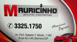 Mauricinho Pinturas Automotivas - Área 17 - Seu guia de empresas em São José do Rio Preto e região.