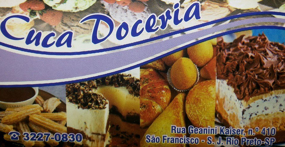 Cuca Doceria Rio Preto - Área 17 - Seu guia de empresas em São José do Rio Preto e região.