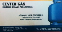 Center Gás Comércio de Gás e Água Mineral - Área 17 - Seu guia de empresas em São José do Rio Preto e região.