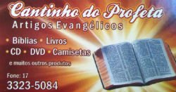 Cantinho do Profeta - Área 17 - Seu guia de empresas em São José do Rio Preto e região.