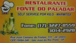 Restaurante Fonte do Paladar São José do Rio Preto - Área 17 - Seu guia de empresas em São José do Rio Preto e região.