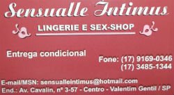 Sensualle Íntimus Lingerie e Sex Shop - Área 17 - Seu guia de empresas em São José do Rio Preto e região.