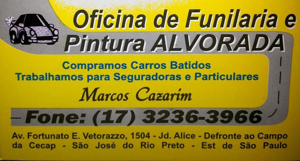 Alvorada Funilaria e Pintura - Área 17 - Seu guia de empresas em São José do Rio Preto e região.