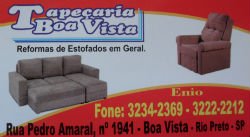 Tapeçaria Boa Vista - Área 17 - Seu guia de empresas em São José do Rio Preto e região.