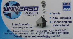 Universo Imóveis - Área 17 - Seu guia de empresas em São José do Rio Preto e região.
