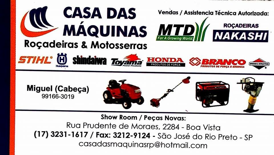 Casa das Máquinas São José do Rio Preto - Área 17 - Seu guia de empresas em São José do Rio Preto e região.