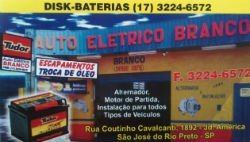 Auto Elétrico Branco - Área 17 - Seu guia de empresas em São José do Rio Preto e região.