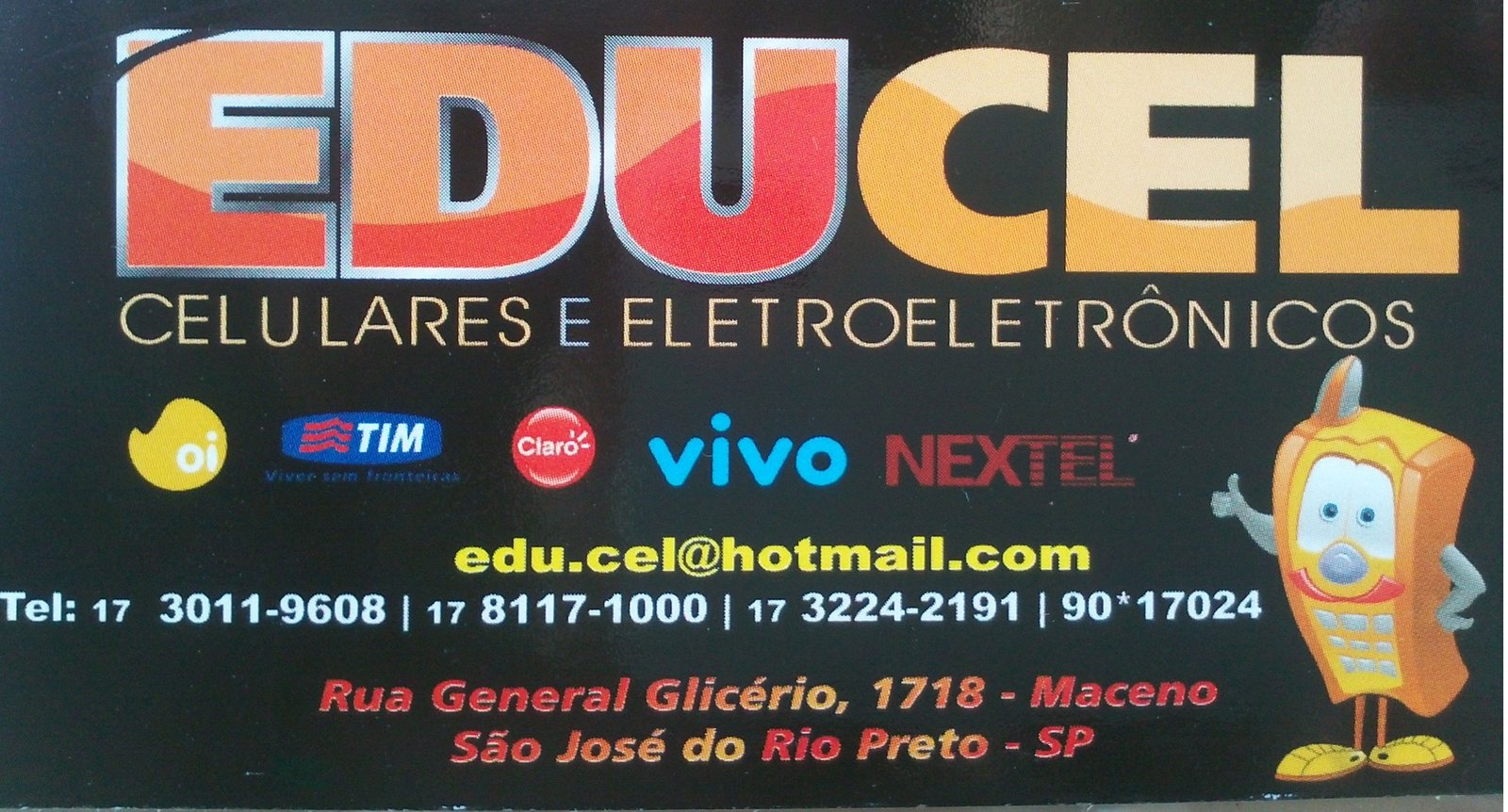 Edu Cel - Área 17 - Seu guia de empresas em São José do Rio Preto e região.