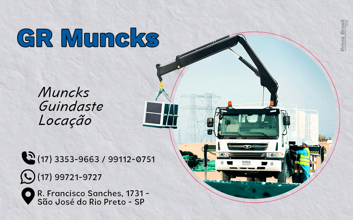 GR Muncks e Guindastes Bady Bassit - Área 17 - Seu guia de empresas em São José do Rio Preto e região.