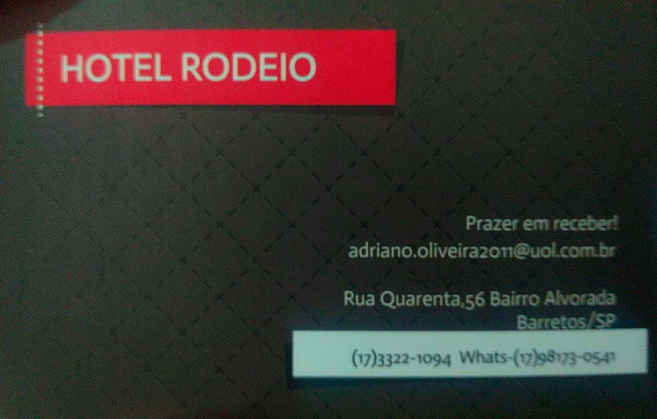 Hotel Rodeio - Hotel em Pontal-SP - Área 17 - Seu guia de empresas em São José do Rio Preto e região.