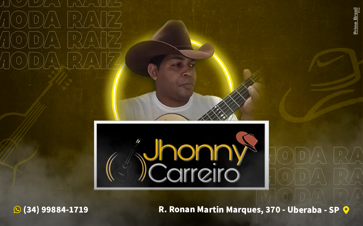 Jhonny Carreiro Cantor de Moda Raiz Uberlândia - Área 17 - Seu guia de empresas em São José do Rio Preto e região.