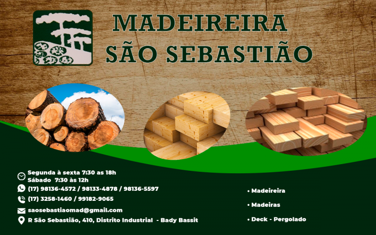 Madeireira São Sebastião José Bonifácio - Área 17 - Seu guia de empresas em São José do Rio Preto e região.