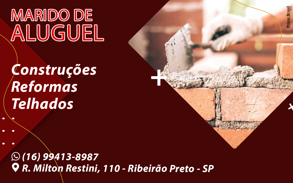 Marido de Alguel Cravinhos - Área 17 - Seu guia de empresas em São José do Rio Preto e região.