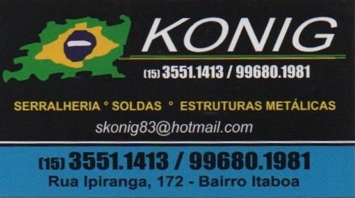 Serralheria Konig Ribeirão Branco - Área 17 - Seu guia de empresas em São José do Rio Preto e região.