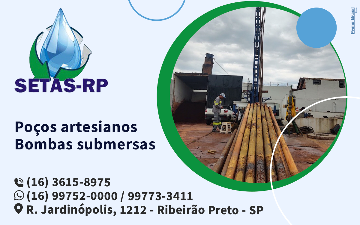 Setas Poços Artesianos Miguelópolis - Área 17 - Seu guia de empresas em São José do Rio Preto e região.