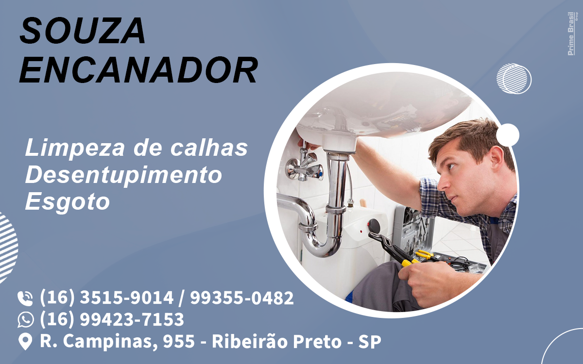 Souza Encanador Barrinha - Área 17 - Seu guia de empresas em São José do Rio Preto e região.
