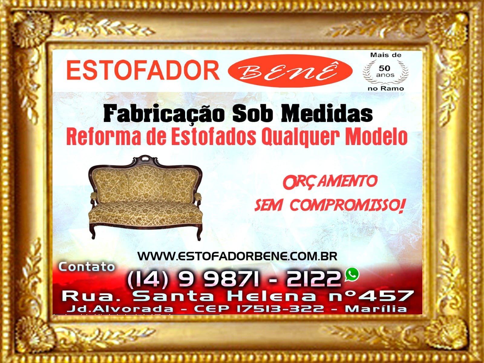 Tapeçaria - Tapeceiro Bene Estofador - Consertos e Reformas de Sofás em Júlio Mesquita-SP - Área 17 - Seu guia de empresas em São José do Rio Preto e região.