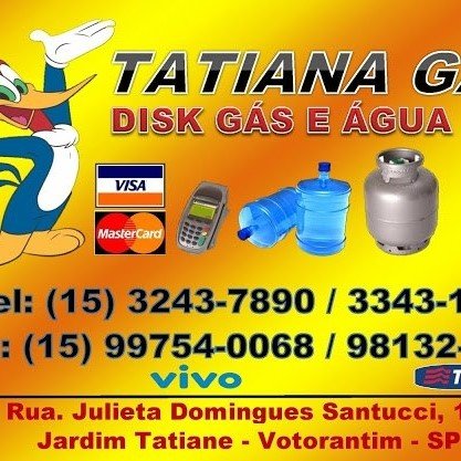 Tatiana Gás - Distribuidora de gás e água em Votorantim-SP - Área 17 - Seu guia de empresas em São José do Rio Preto e região.