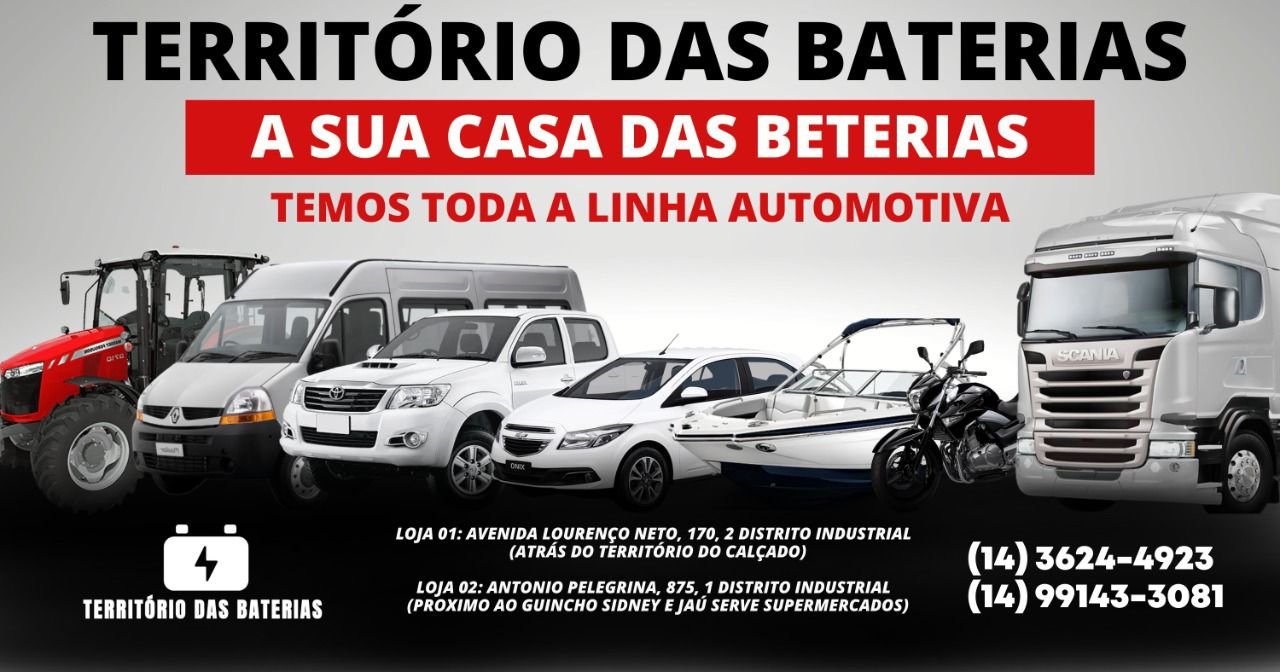 Território das Baterias - Casa de Baterias Automotivas em Igaraçu do Tietê-SP - Área 17 - Seu guia de empresas em São José do Rio Preto e região.